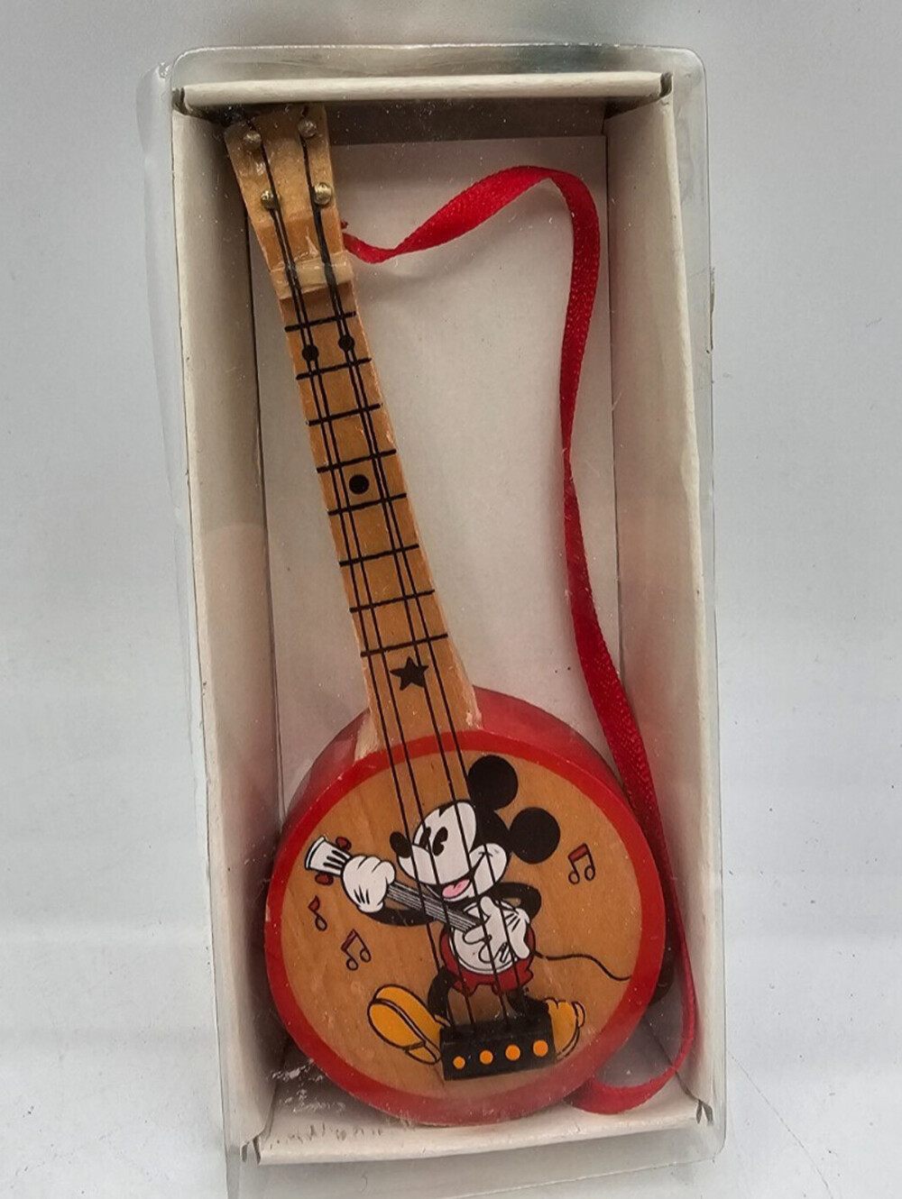 Vtg Disney Kurt Adler Mickey Mouse Musical Instrument Banjo figurine ornament